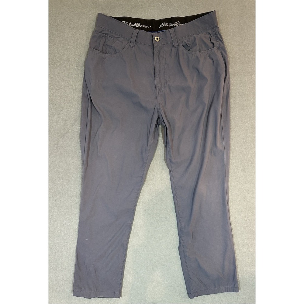 Eddie Bauer Pants Mens Stretch Waist Nylon Hiking Travel Size 36x30